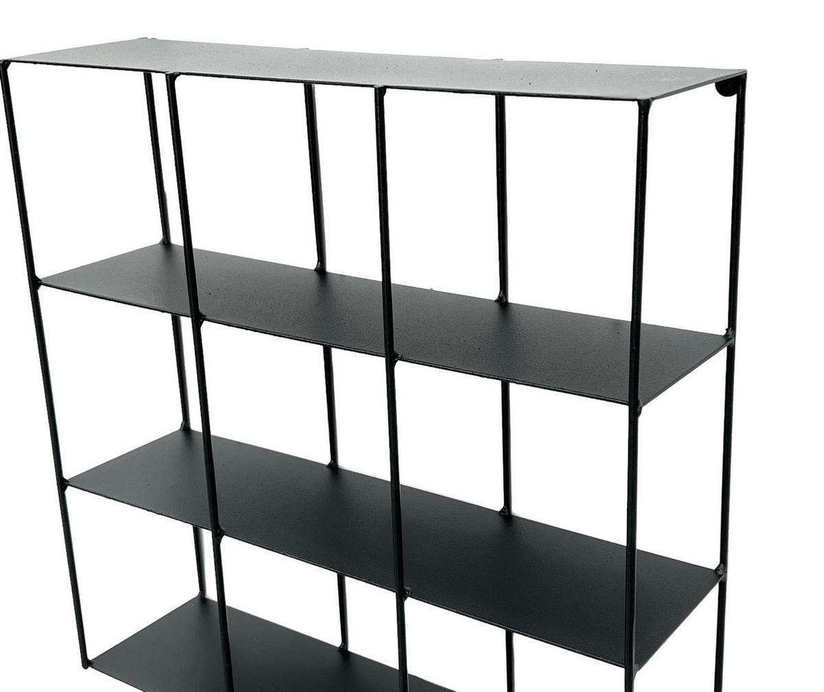 TOILETTENPAPIERHALTER Wand Tic Tac Toe Metall Schwarz 40/10/40 cm - Schwarz, Metall (40/40/10cm) - DanDiBo