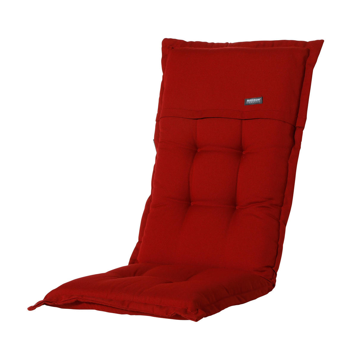 GARTENSTUHLKISSEN Rippe 105/50 cm 4er-Set - Rot, Textil (50/6/105cm) - Madison
