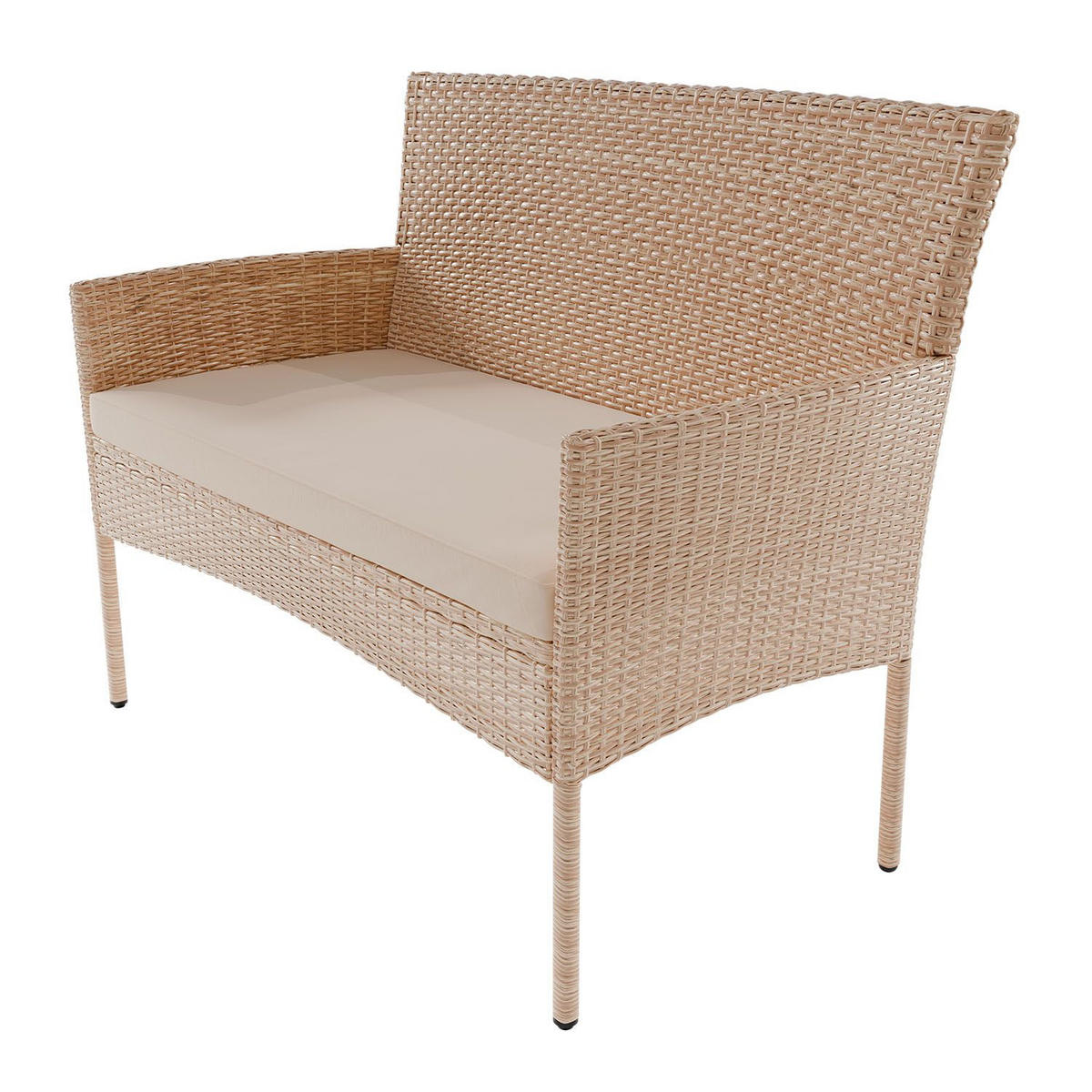 GARTENSET Fort Myers creme/ sand - Creme, Kunststoff/Metall - Juskys