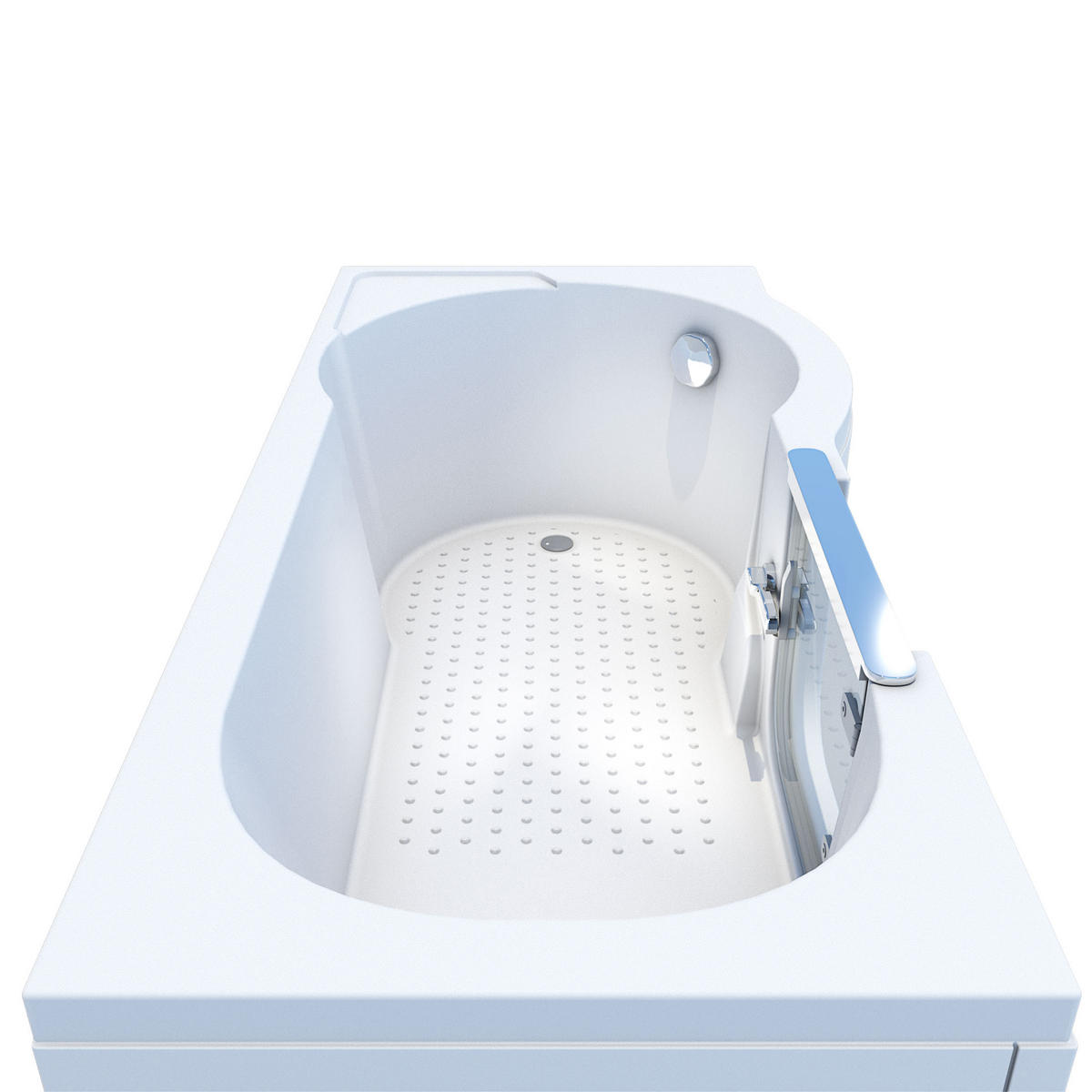 SENIORENBADEWANNE mit Tür S12-L 170x85cm - Weiß, Glas/Kunststoff (85/60/170cm) - AcquaVapore by Sandra Jentho