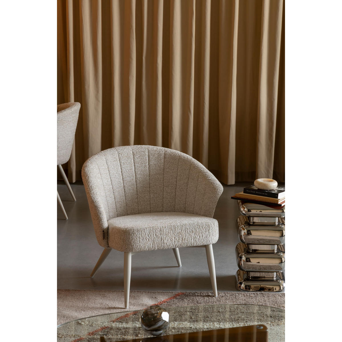SESSEL Georgia Beige - Beige, Kunststoff (77/71/73.5cm) - Dutchbone