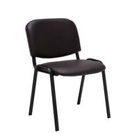 BESUCHERSTUHL Keen, Kunstleder mit Gestell Schwarz / Bezug Braun - Schwarz/Braun, Textil/Metall (54/79/48cm) - TPFLiving