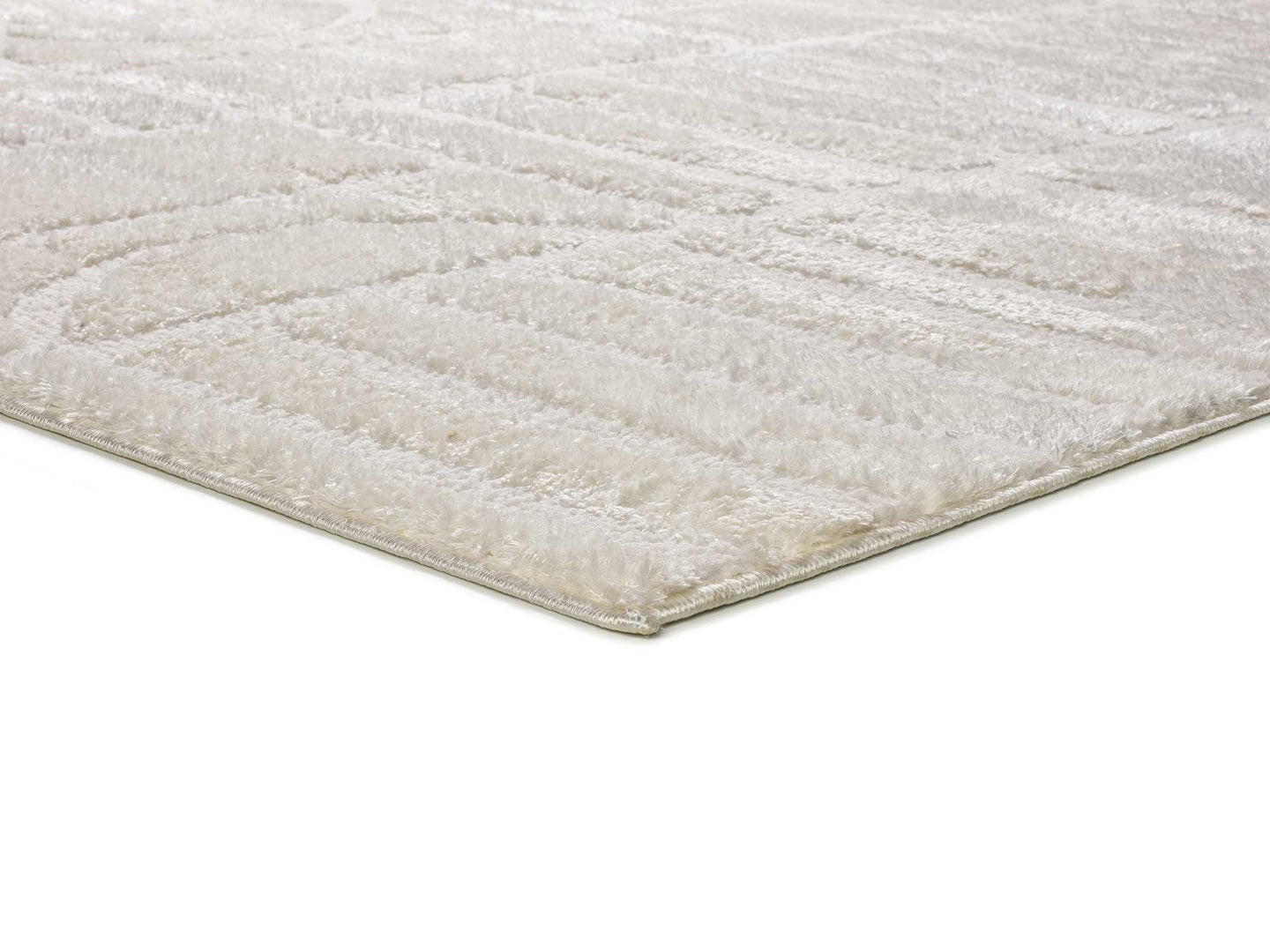 WEBTEPPICH Mustern In Weiß Blanche 120/170 cm - Weiß, Naturmaterialien/Textil (120/170cm) - Atticgo