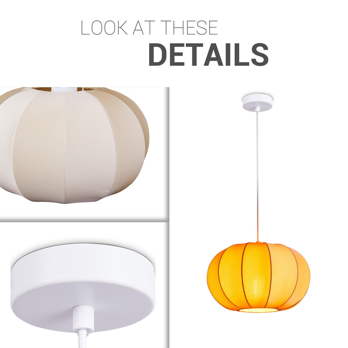 PENDELLEUCHTE Hugo Pd1 Aimi - Beige, Metall (30/30/20.4cm) - Paco Home