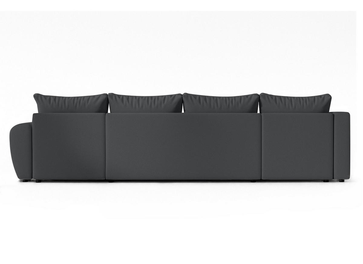 WOHNLANDSCHAFT Malatya U Form MAX Dunkelgrau 311/145/80 cm mit Schlaffunktion - Dunkelgrau/Schwarz, Kunststoff/Textil (303/80/208cm) - AX Living