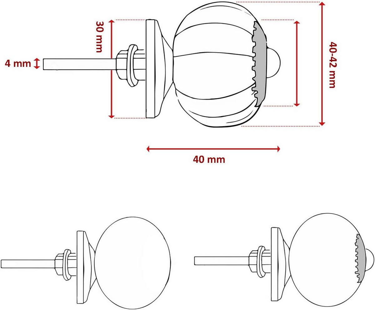 KERAMIKKNÖPFEN Set mit 8 mit verschiedenen Vogelmotiven 40 mm Durchmesser. - Multicolor, Keramik (4/4/6.9cm) - Nacnic