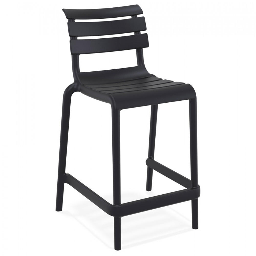 BARHOCKER Schwarz 52x95x55cm - Schwarz, Kunststoff (52/95/55cm) - AlterEgo