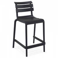BARHOCKER Schwarz 52x95x55cm - Schwarz, Kunststoff (52/95/55cm) - AlterEgo