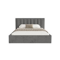 POLSTERBETT Sitia 160x200 cm, Grau - Grau, Textil (160/200cm) - Fedve