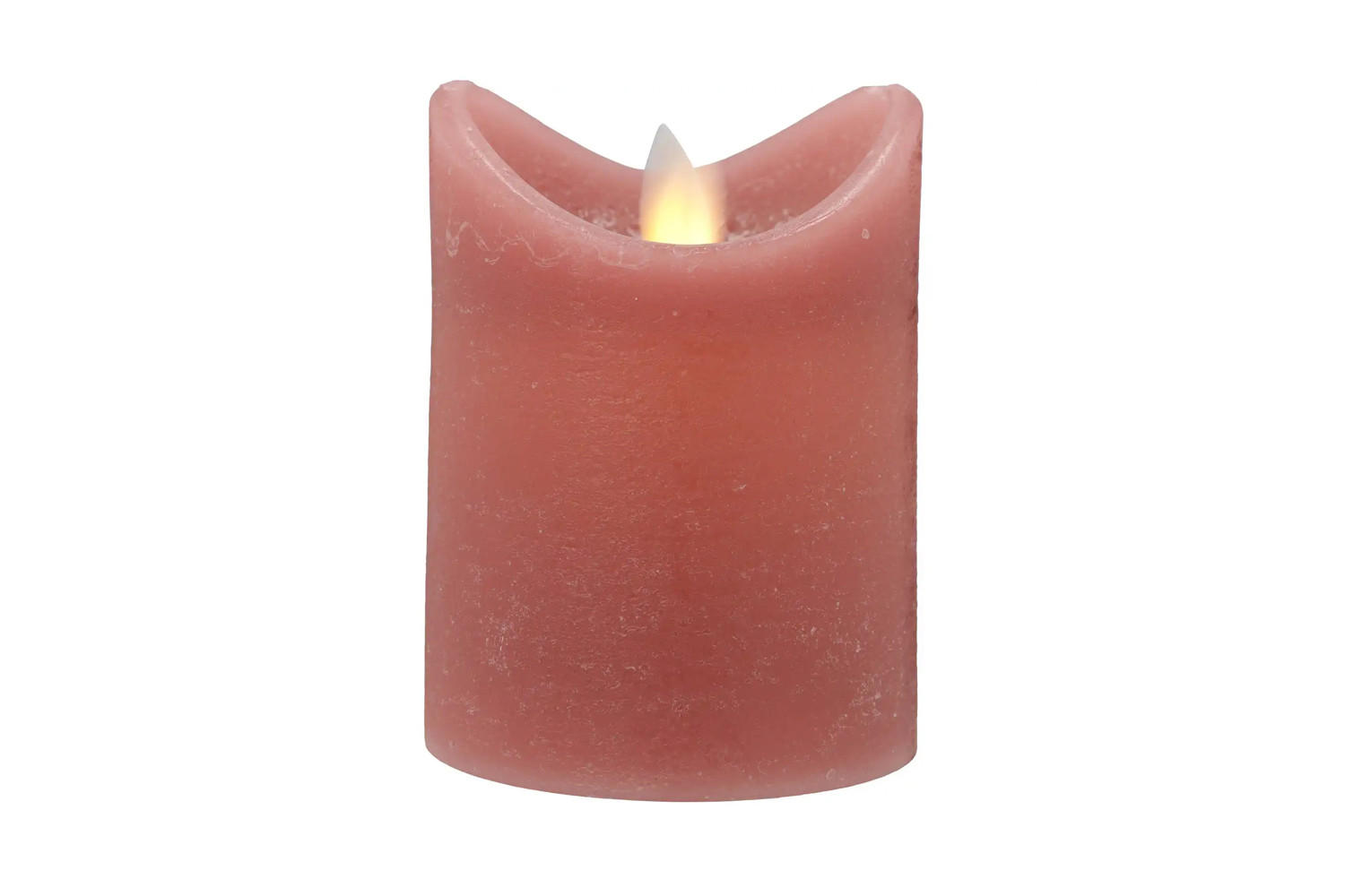 LED-KERZE Ø7,5x10 cm, Rosa - Rosa, Naturmaterialien (7.5/7.5/10cm) - dasmöbelwerk