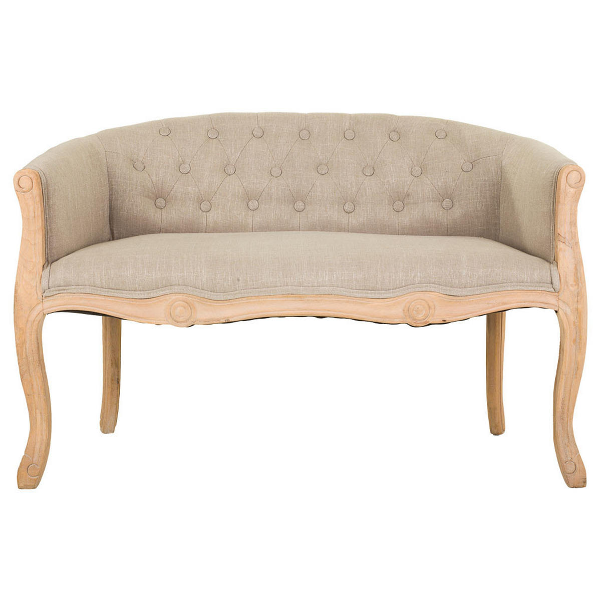 SOFA aus Holz 107x61x70 cm - Beige, Holz (107/70/61cm) - Wanderlust