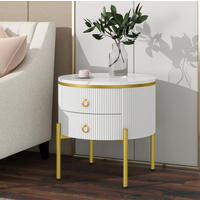 COUCHTISCH aus MDF 50x50x51 cm in Weiß mit 2 Schubladen - Weiß, Holzwerkstoff (50/50/51cm) - Modfu