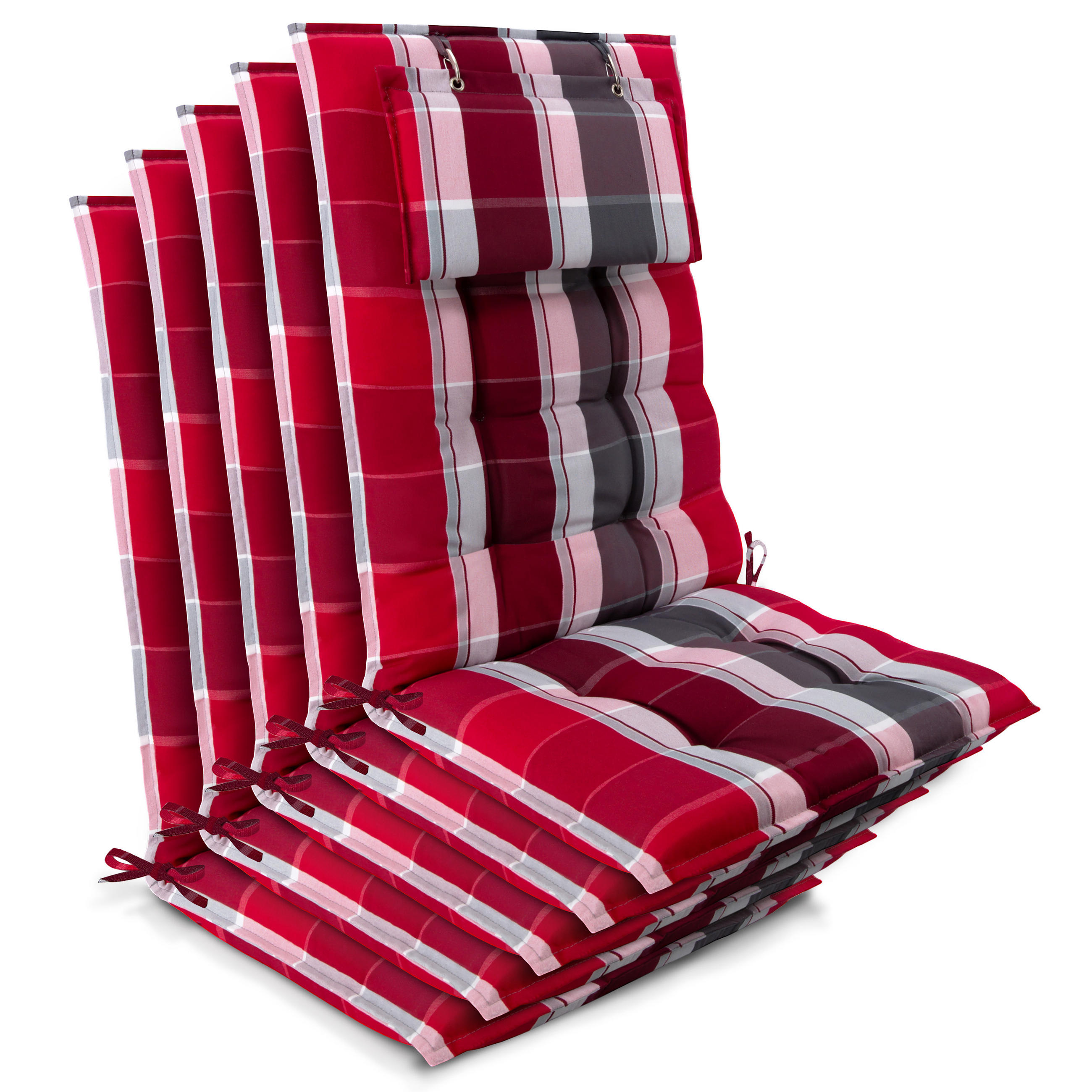 HOCHLEHNER Sun-HL 119x50x8cm Rot-Gestreift (5tlg) - Rot, Textil (50/120cm) - Beautissu 