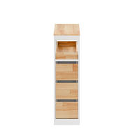 BADUNTERSCHRANK mit 3 Schubladen Weiß 65x23x82cm Minimalistisch - Weiß, Holzwerkstoff (23/82/65cm) - SoBuy