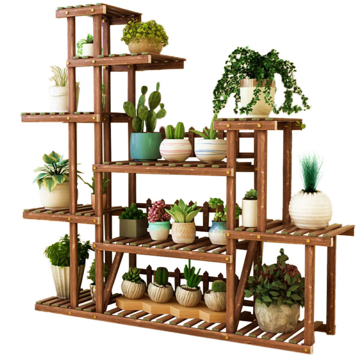 BLUMENSTÄNDER, braun 125/113/25 cm - Braun, Holzwerkstoff (25/125/113cm) - Rexo