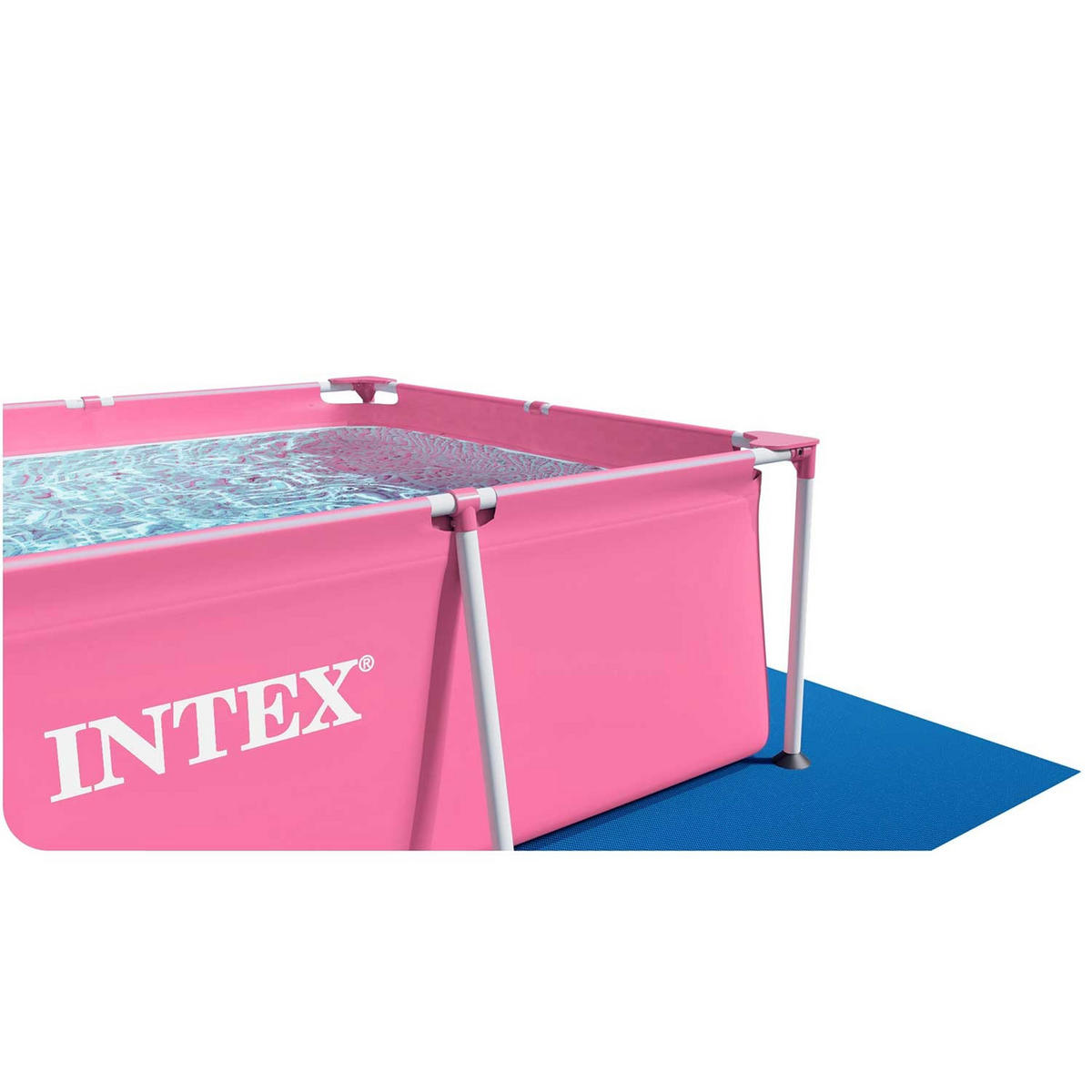 POOL SET 220 x 150 x 60 cm, 2in1 - 28266 - Rosa, Textil (220/60/150cm)