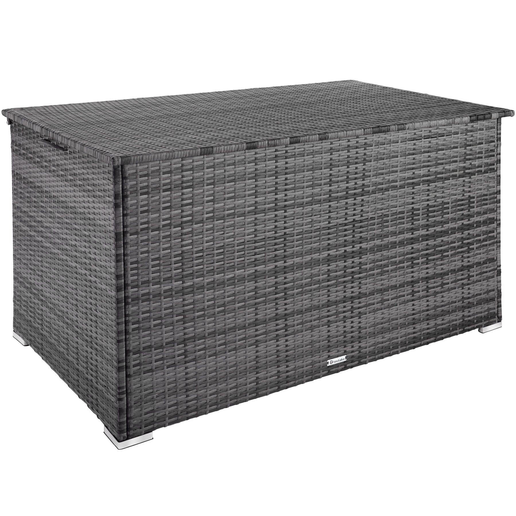 AUFLAGENBOX Oslo,145 x 82,5 x 79,5 cm,grau - Grau, Kunststoff (82.5/79.5/145cm) - tectake