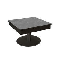 FUNKTIONSTISCH Cendrine 67x67x45 höhenverstellbar Anthrazit/Marble Grigio - Schwarz, Keramik (67/67/45cm) - 58aufmkessel
