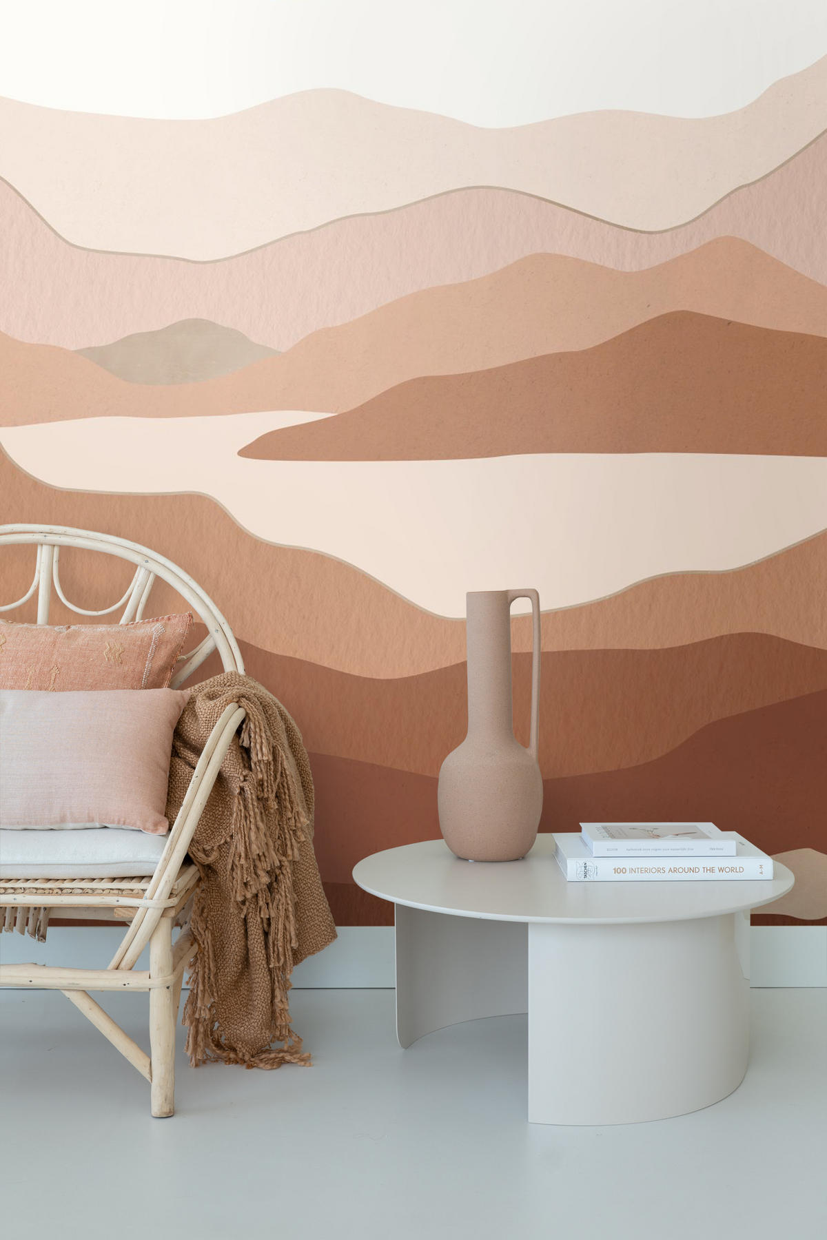 FOTOTAPETE Wüstenlandschaft 250 x 279 cm - Terracotta, Papier (250/279cm) - ESTAhome