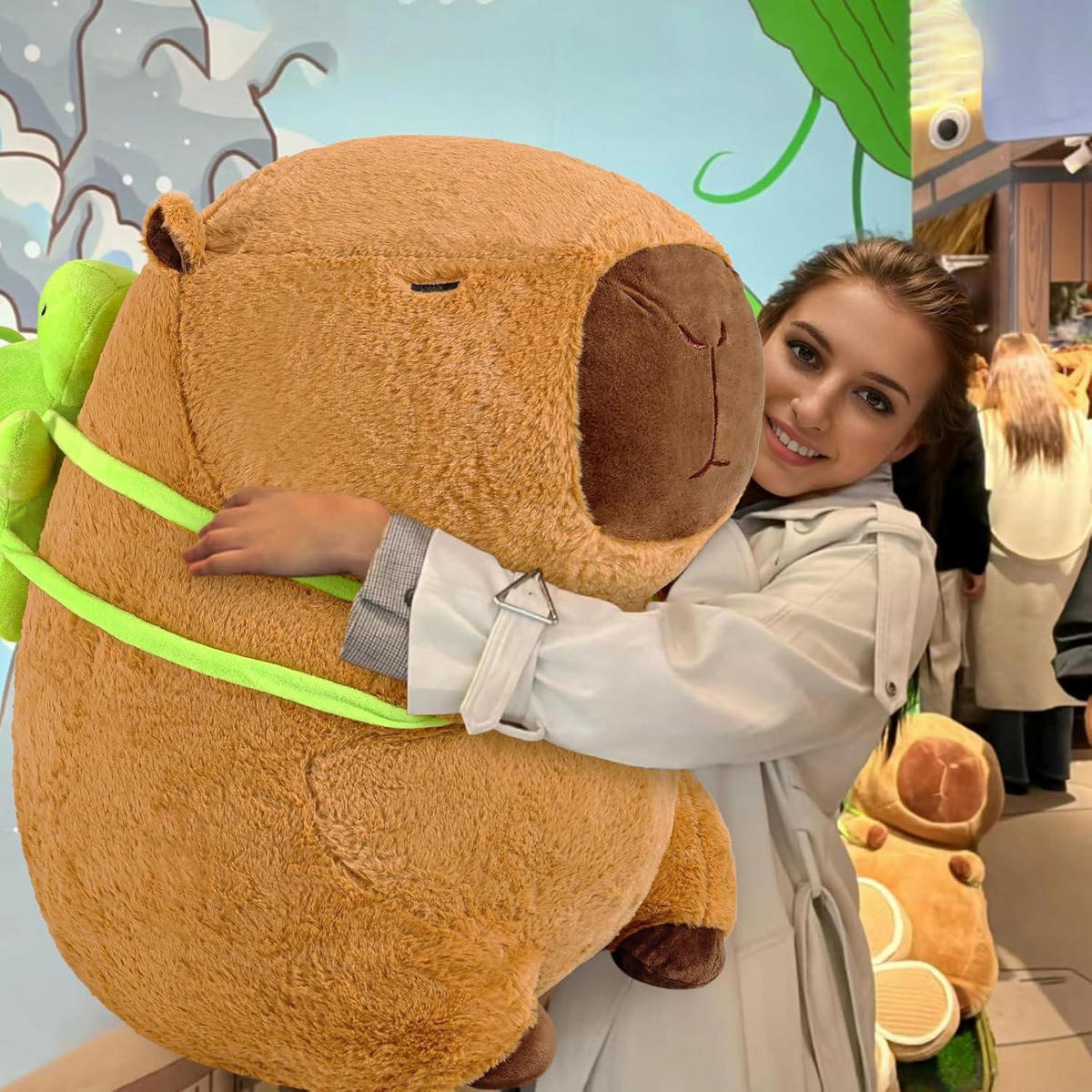 STOFFTIER Capybara 90 cm - Braun, Textil (60/90cm)