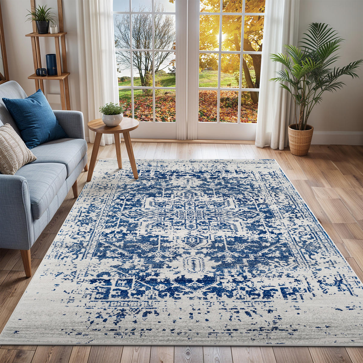 VINTAGE-TEPPICH 200/275 cm Blau - Blau, Naturmaterialien/Textil (200/275cm) - LIVABLISS
