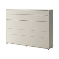 SCHRANKBETT Bed-Concept BC-04 140x200 mit LED-Lampe - Kaschmir/Grau, Holz/Holzwerkstoff (140/200cm) - MIRJAN24