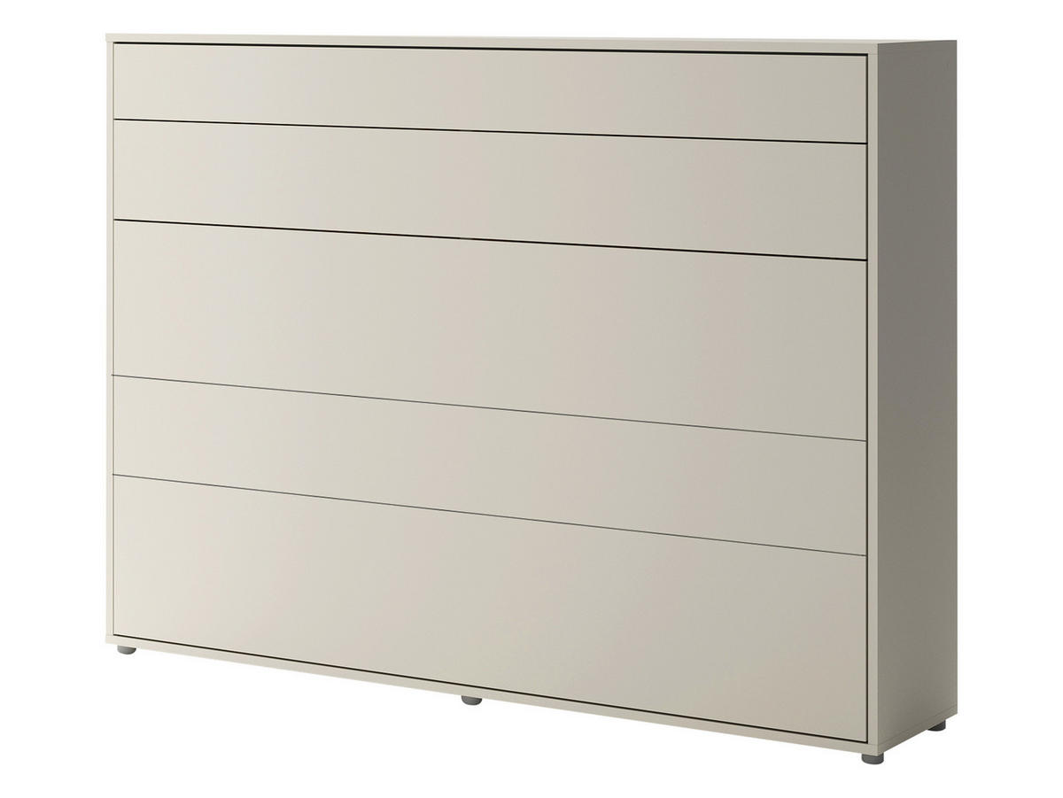 SCHRANKBETT Bed-Concept BC-04 140x200 mit LED-Lampe - Kaschmir/Grau, Holz/Holzwerkstoff (140/200cm) - MIRJAN24