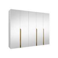 DREHTÜRENSCHRANK Mila III 250 - Goldfarben/Schwarz, Holzwerkstoff/Kunststoff (250/202/52cm) - MIRJAN24