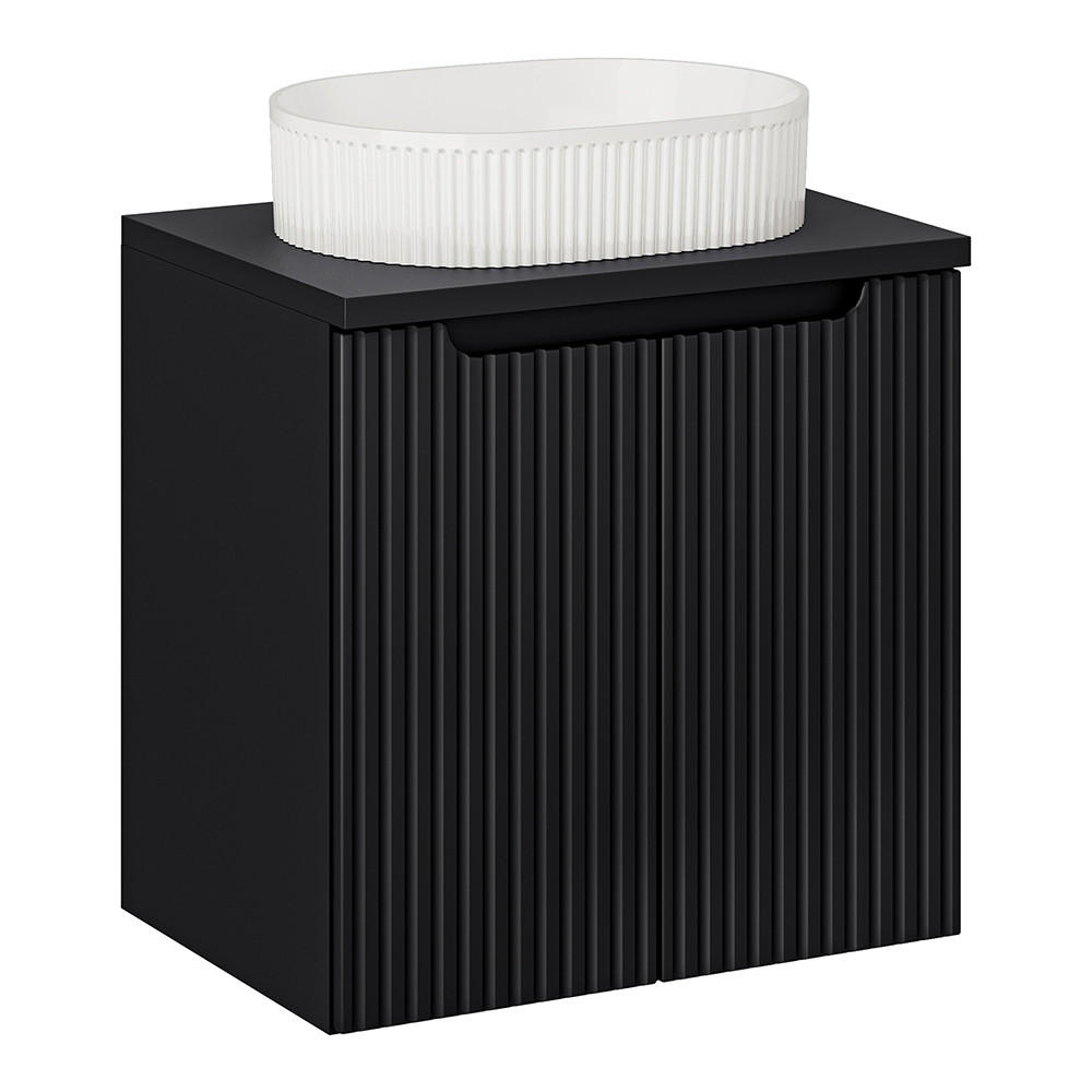 WASCHTISCH Newport-56 - Schwarz, Holzwerkstoff (60/71/40cm) - Lomado