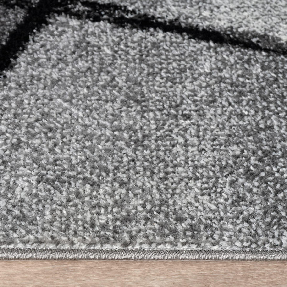 KURZFLORTEPPICH, abstrakt, Dunkelgrau, 140 x 200 cm - Dunkelgrau, Textil (140/200cm) - KADIMA DESIGN