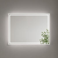 BADSPIEGEL mit Power-Off-Memory-Funktion Beleuchtung 80/60/3,5 cm - Weiß, Glas (60/3.5/80cm) - EMKE