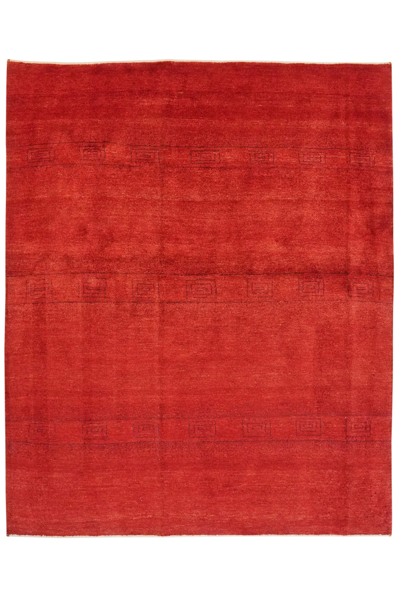TEPPICH Rizbaf Rot 189/155 cm Schurwolle - Rot, Textil (155/189cm) - Looma