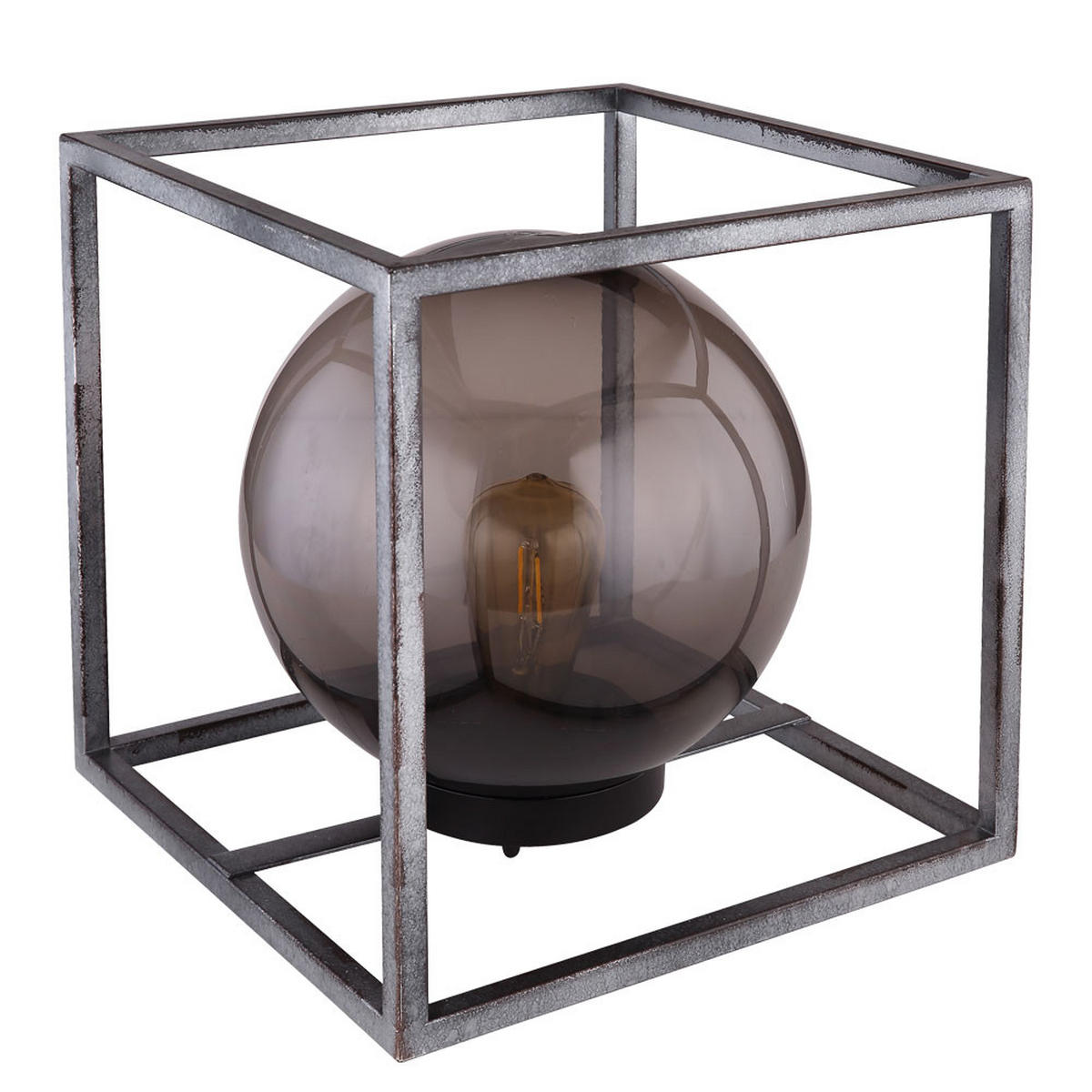 LED AUSSENLEUCHTE Kugel Rauch Schwarz - Schwarz, Glas (30/30/30cm) - Globo Lighting