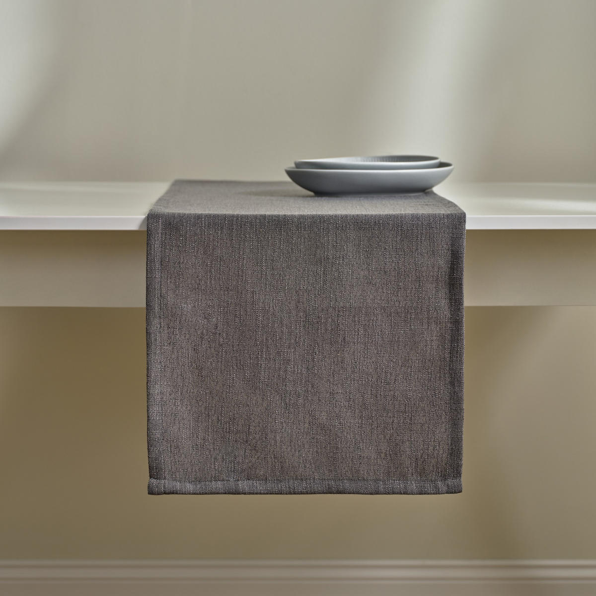 TISCHLÄUFER Clifden - Grau, Textil (180/40/1cm) - home&you