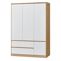 KLEIDERSCHRANK Bastheim - Eichefarben/Weiß, Holzwerkstoff (120/176/52cm) - [en.casa]