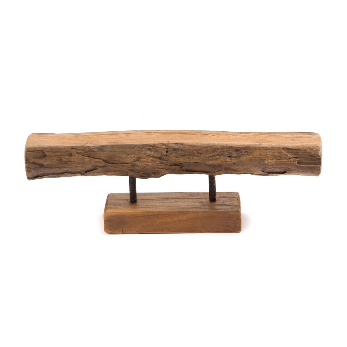 KERZENSTÄNDER Lumio Mahagoni Massivholz naturfarben - Naturfarben, Holz (62/17/10cm) - DESIGN DELIGHTS