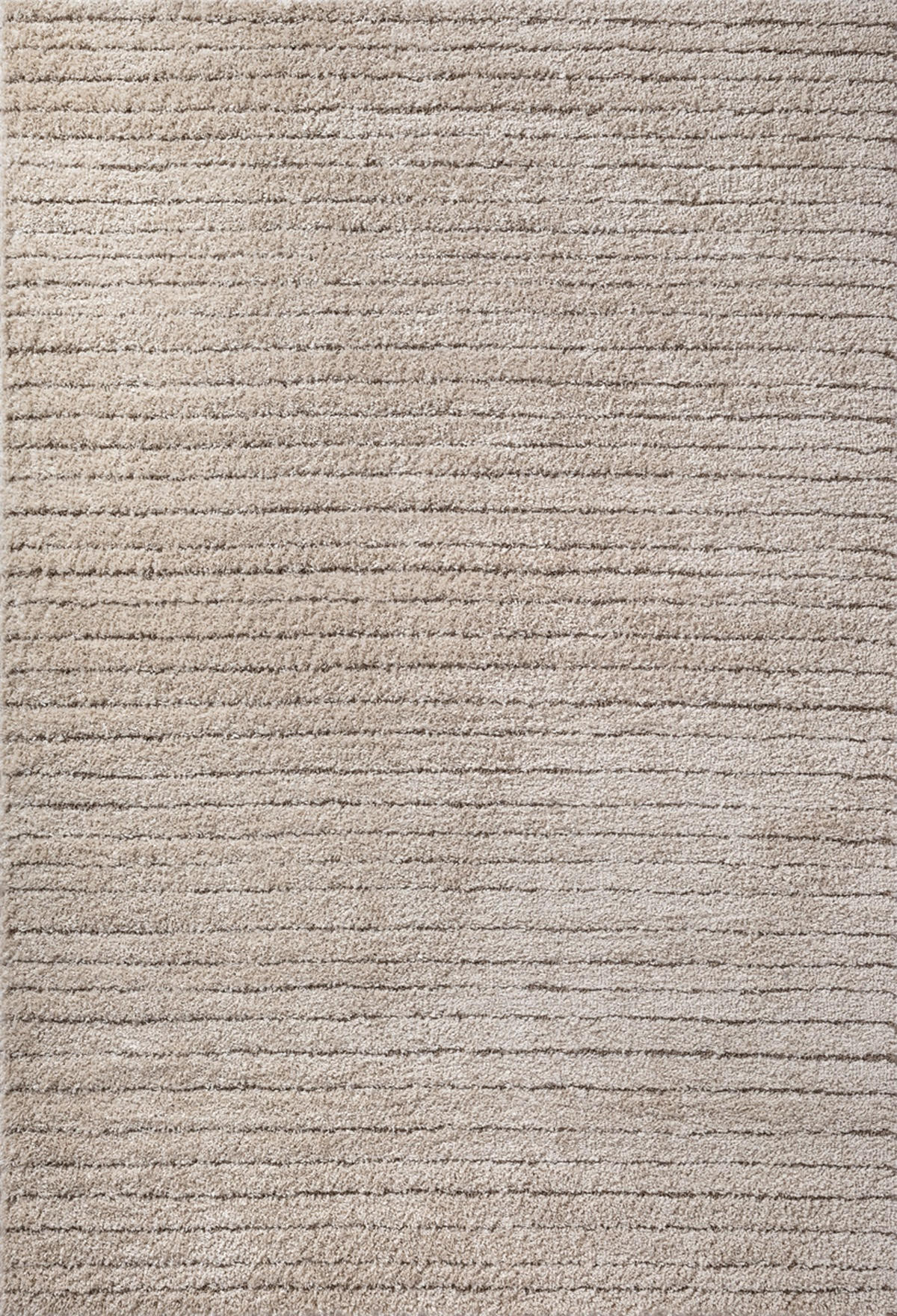 HOCHFLORTEPPICH Streifen ATRIO Polypropylen Beige 120 x 170 cm - Beige, Textil (120/170cm) - KADIMA DESIGN