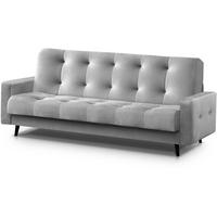 3-SITZER Schlafsofa Nancy Bis hellgrau - Hellgrau, Holz/Textil (220/89/93cm) - Beautysofa