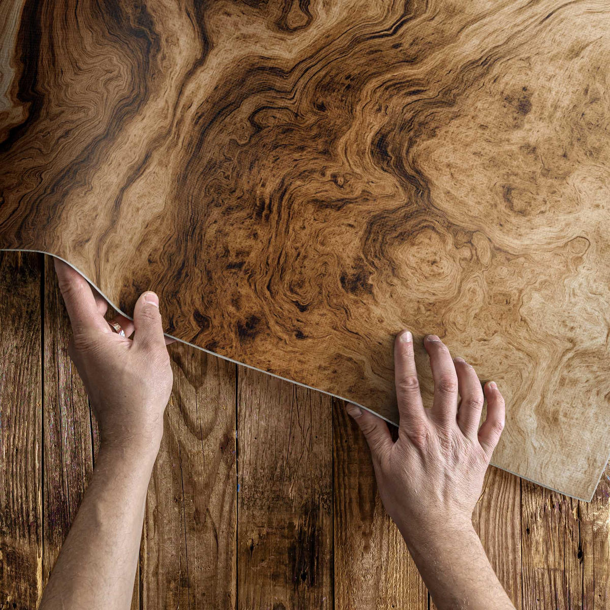 TEPPICH 100x150 cm Steinformen Naturstruktur - Hellbraun, Kunststoff (100/150cm) - Wallfluent