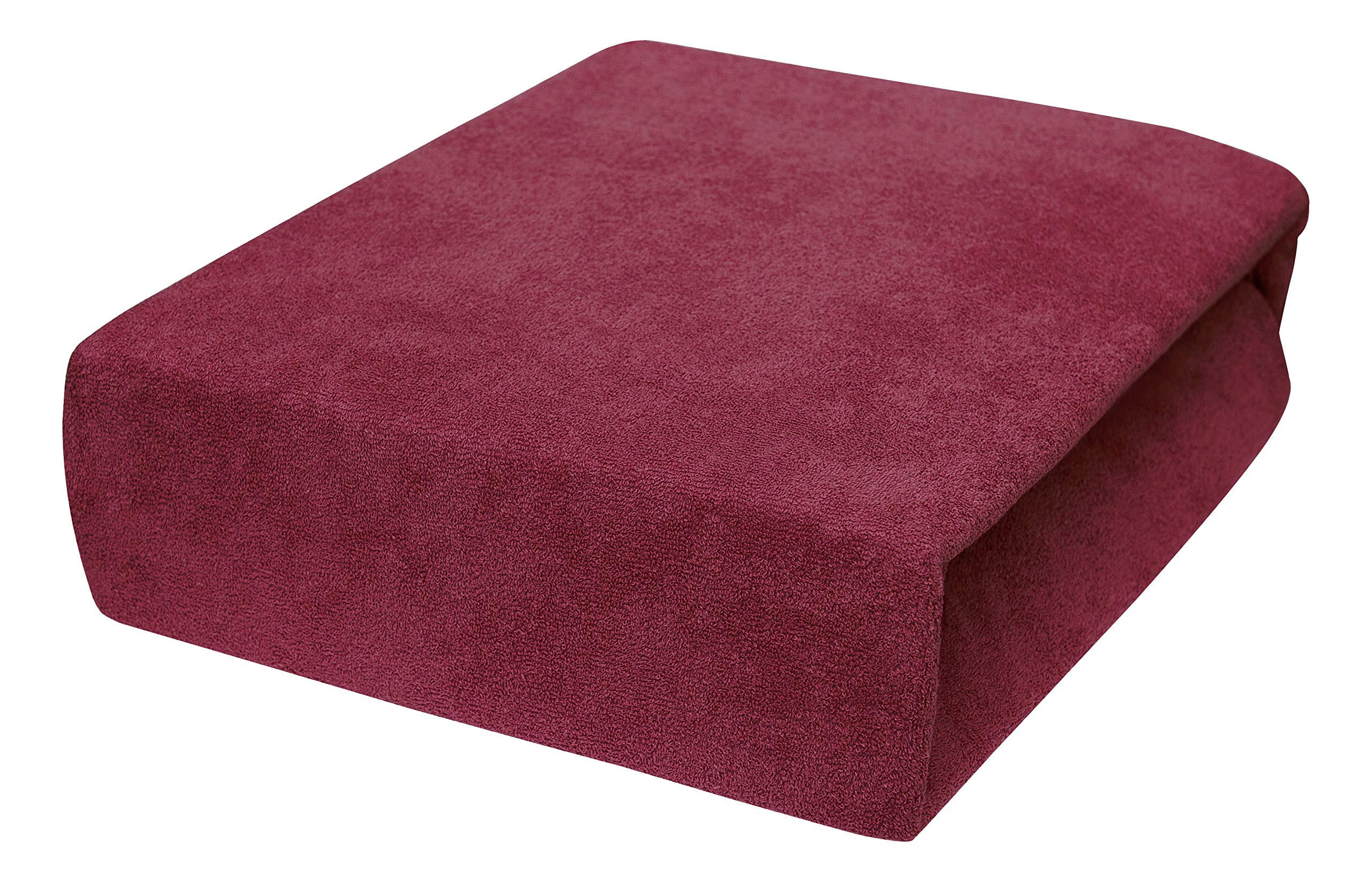 Best For Home Spannbettlaken Bordeaux 70x160 cm