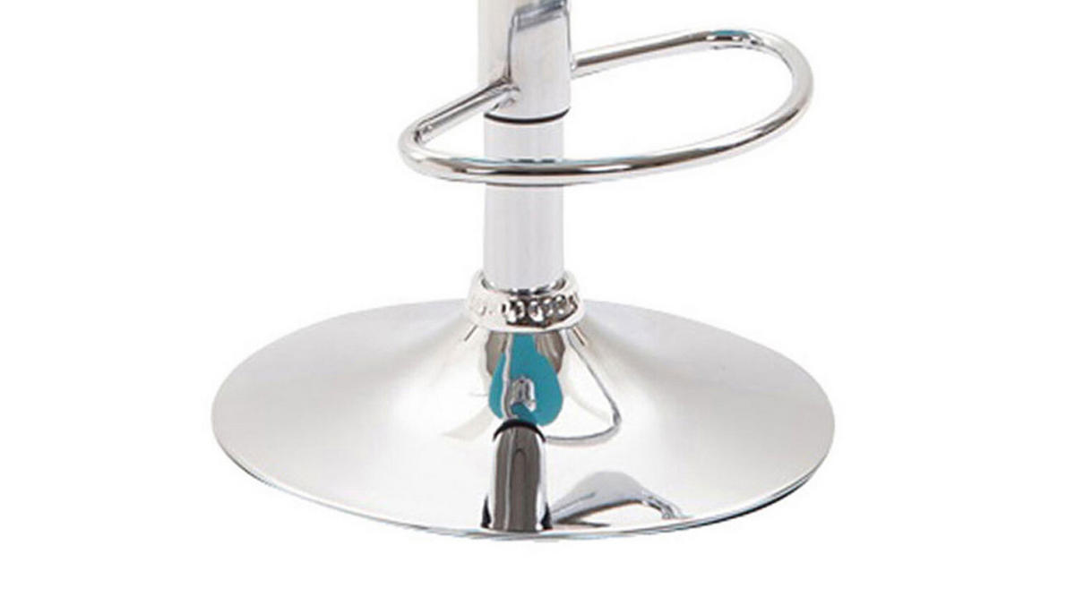 BARHOCKER 2er Set Prag Stoff chrom creme - Chromfarben/Creme, Textil/Metall (51/109/52cm) - TPFLiving