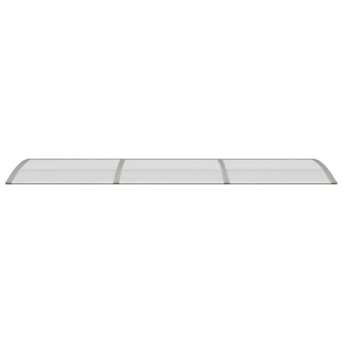 TÜRVORDACH Grau 300x75 cm Polycarbonat - Grau, Textil (300/23/75cm) - furnicato