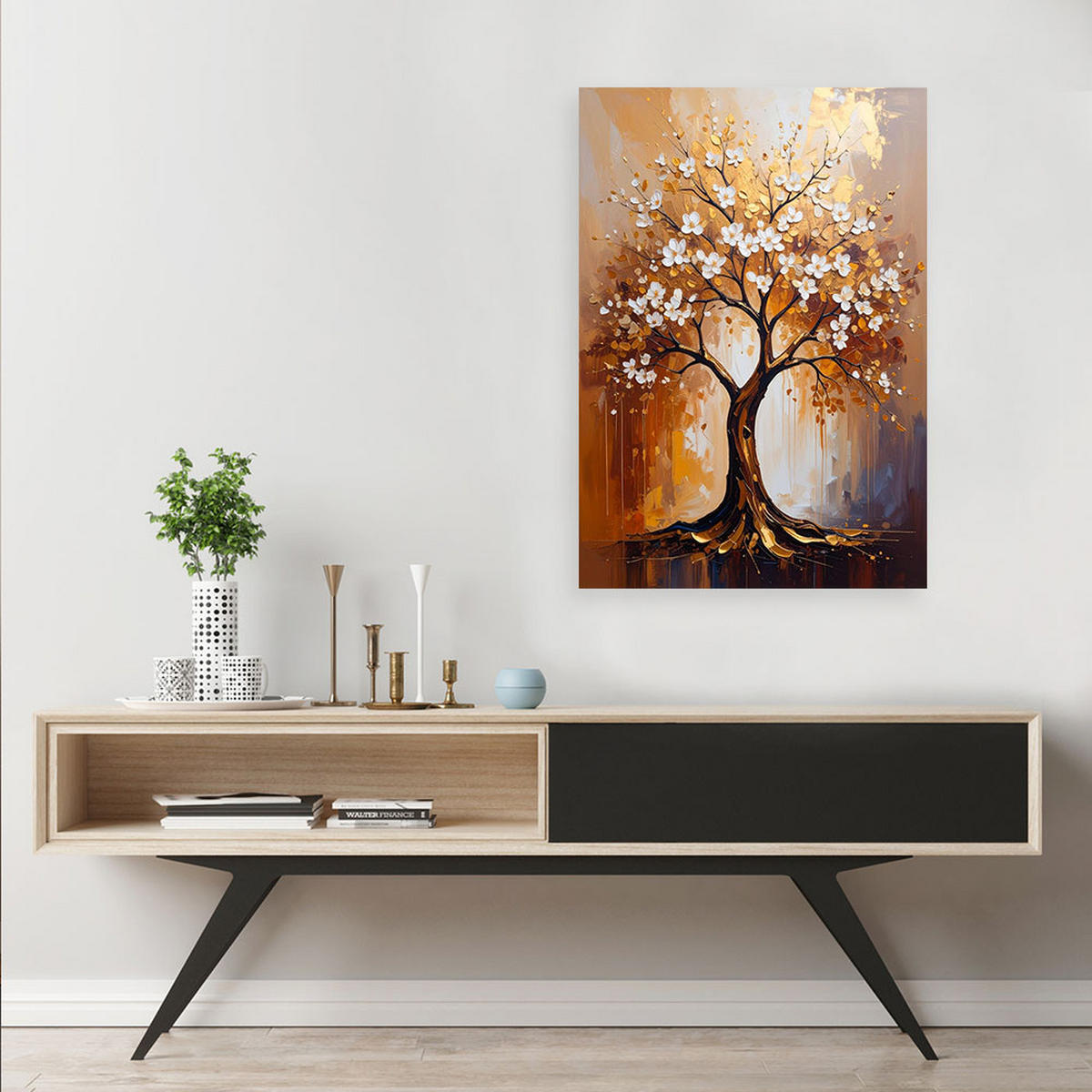 LEINWANDBILD Natur und Botanik 70x100cm - Braun, Textil (70/100cm) - Feeby