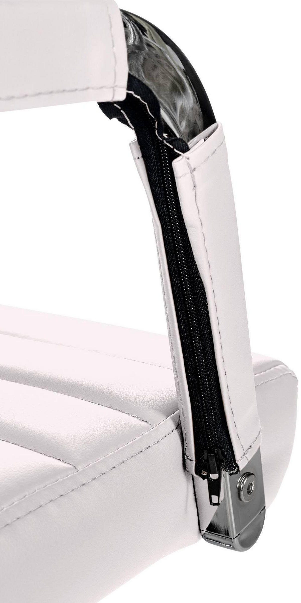 DREHSTUHL Lederlook weiß - Weiß, Textil/Metall (51/98/63cm) - CLP