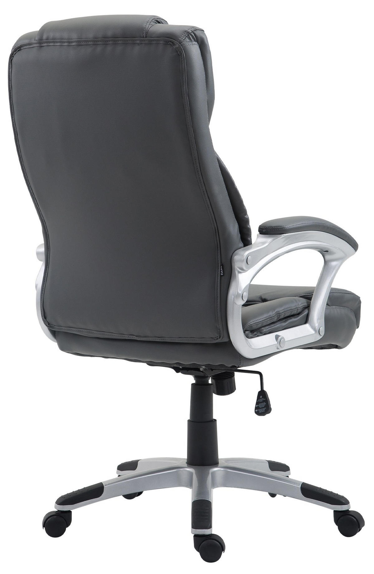 CHEFSESSEL Lederlook Grau - Grau, Kunststoff/Textil (65/109/73cm) - CLP