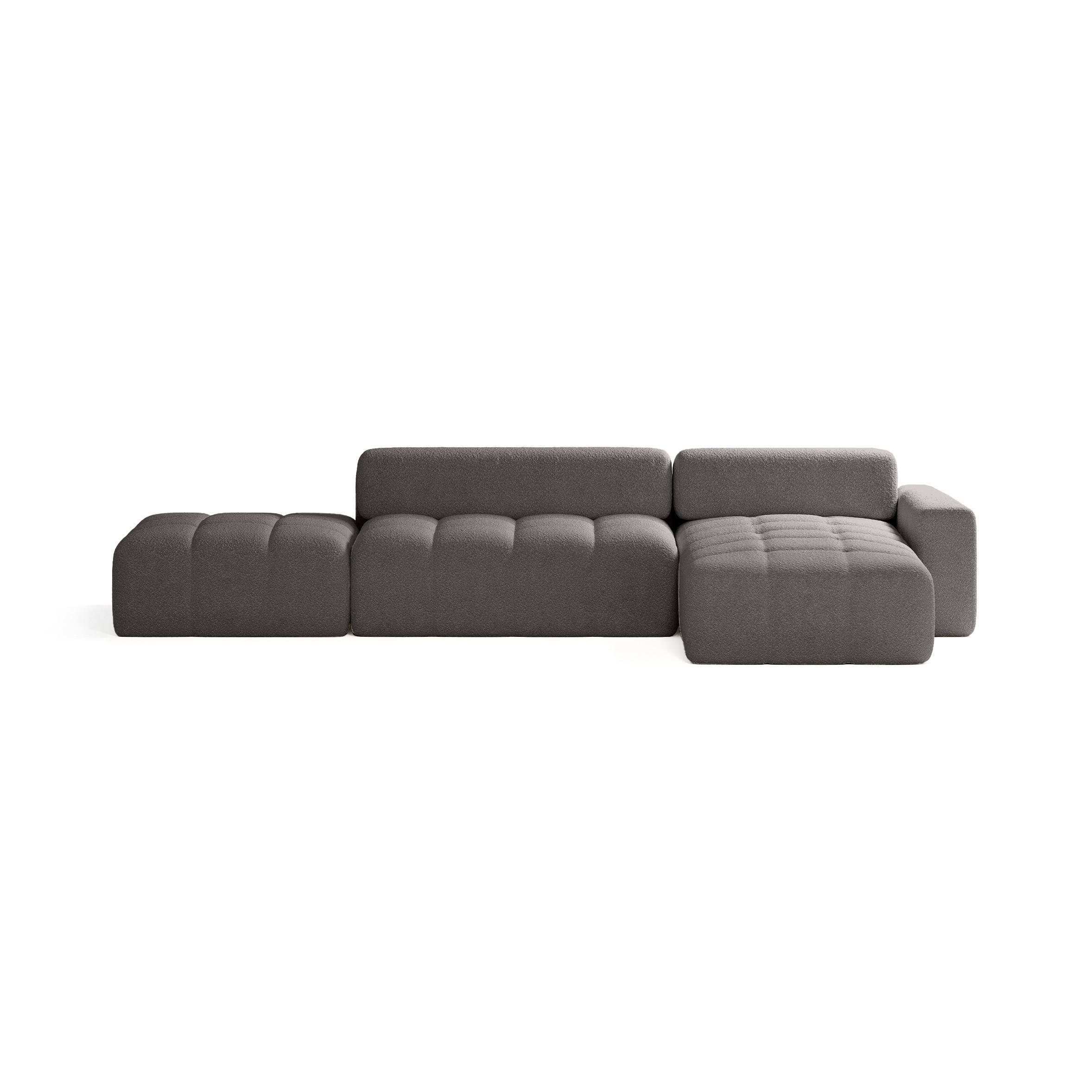 ECKSOFA RIFU LA mit Schlaffunktion, Graphit - Graphitfarben, Textil (363/185cm) - Fedve