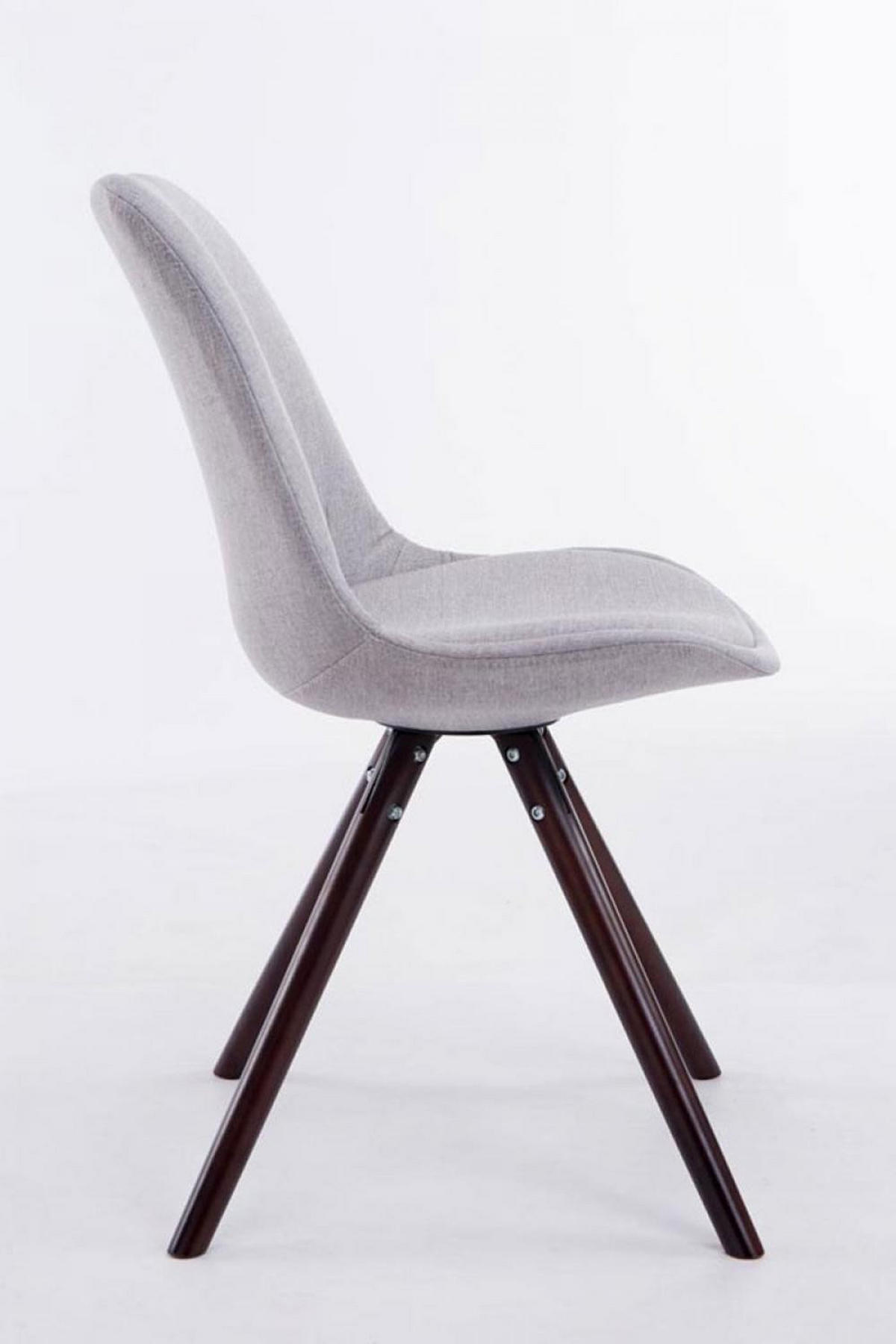STUHL Stoff grau - Grau/Cappuccino, Holz/Textil (48/84/56cm) - CLP