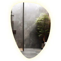 LED SPIEGEL 50x70 cm Design 4000K - Hellblau, Glas (50/70/0.4cm) - ArtPrintCave