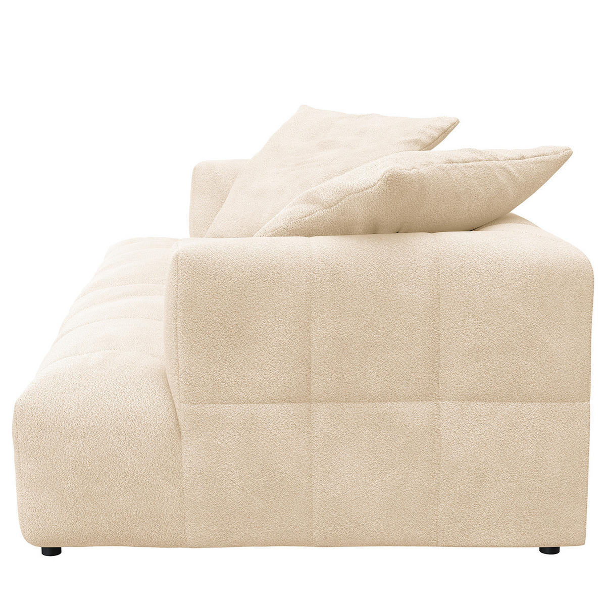 BIGSOFA - Beige/Schwarz, Holz/Kunststoff (272/70/126cm) - home24
