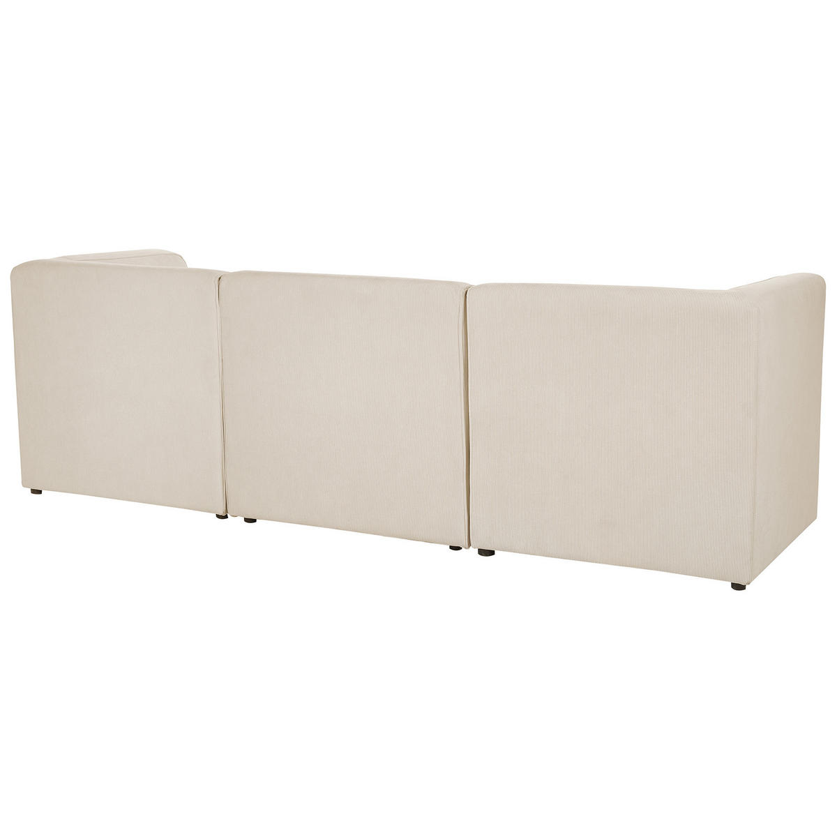 3-SITZER-SOFA Cord hellbeige Lemvig - Beige, Textil (250/78/83cm) - Beliani